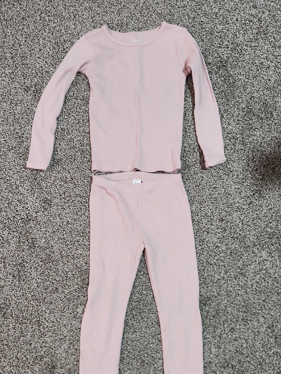 Carter's Other - Carter's Girls Ribbed Long Sleeve Pajama Set in Light Pink